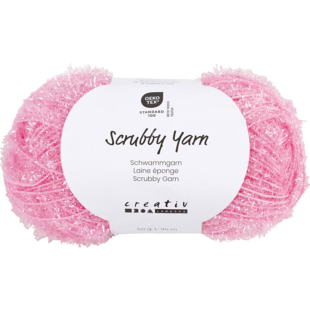 Fil éponge abrasif Creativ company, l: 90 m, rouge clair, 50 g 1 pelote