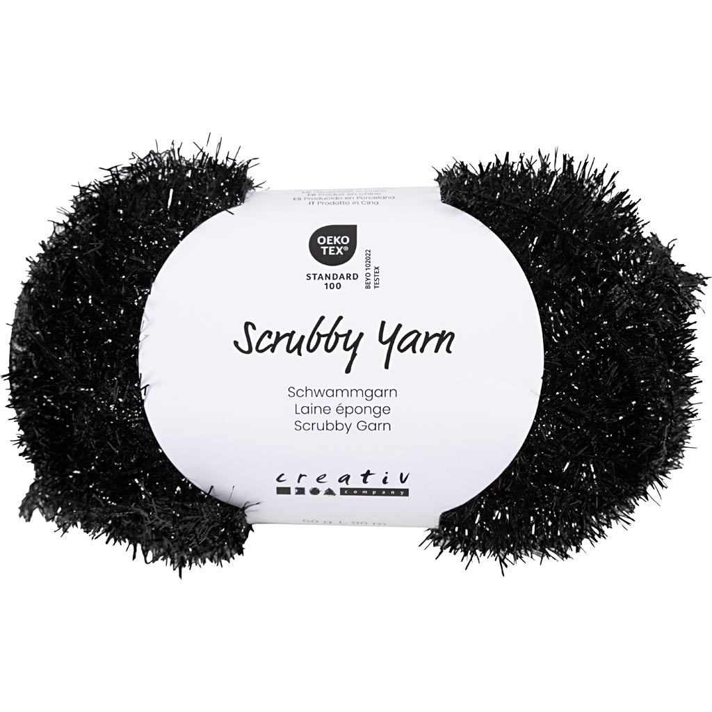 Fil éponge abrasif Creativ company, l: 90 m, noir, 50 g 1 pelote