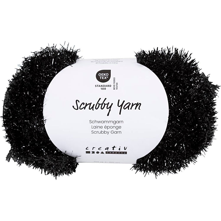 Fil éponge abrasif Creativ company, l: 90 m, noir, 50 g 1 pelote