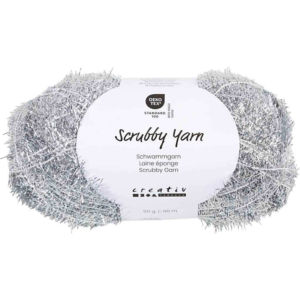 Fil éponge abrasif Creativ company, l: 90 m, argent, 50 g 1 pelote