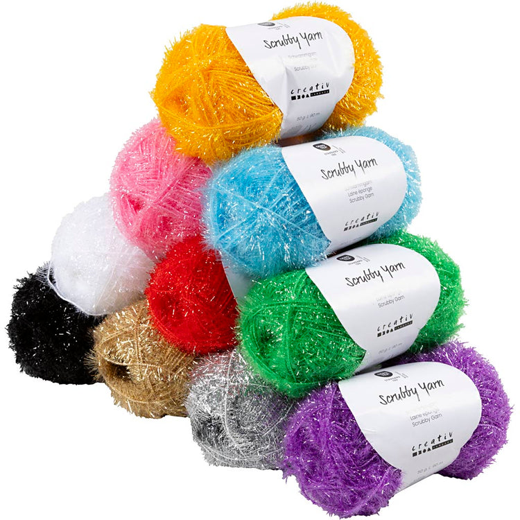 Fil éponge de ponçage Creativ company, l: 10x90 m, différentes couleurs, 10x50 g 1 boîte