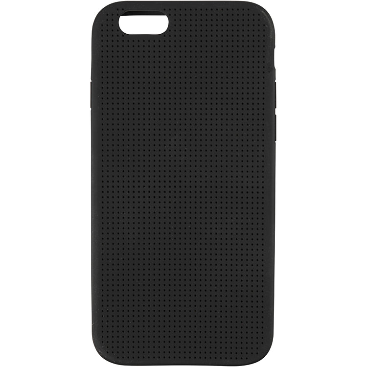 Coque iPhone brodée, taille 6 6s, taille 6,8x13,8 cm, épaisseur 8 mm, noir, 1 pièce