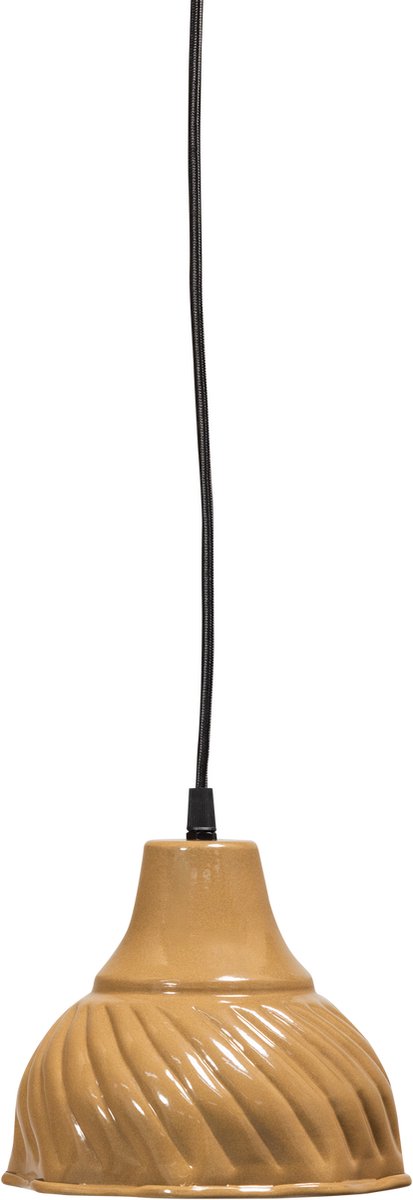 Lampe suspendue Woood arleso - métal - jaune miel - 18x16x16