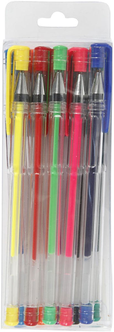 Stylo gel Creativ company, largeur de trait 0,8 mm, différentes couleurs, 10 div 1 boîte