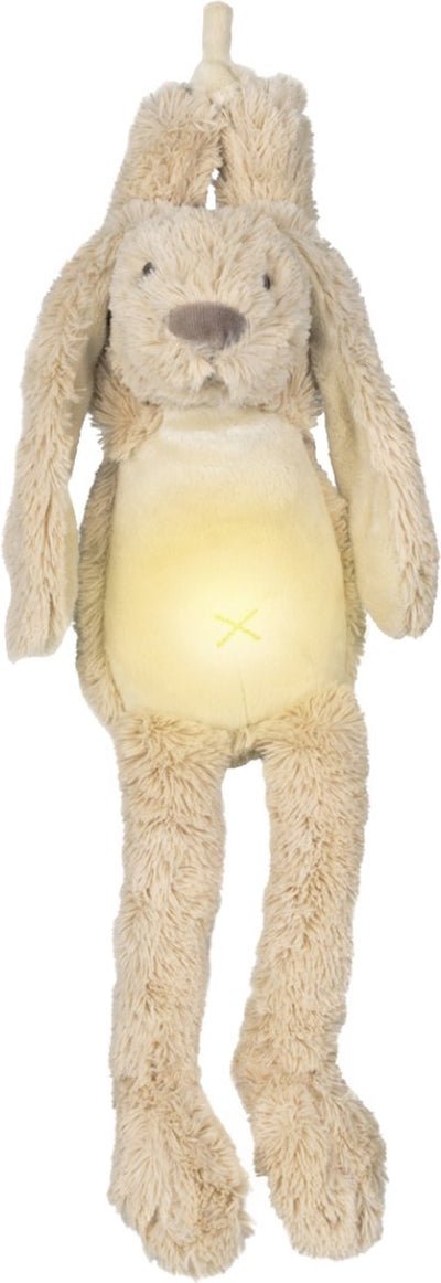 Happy horse lapin richie veilleuse avec sons apaisants 34cm - beige - cadeau bébé