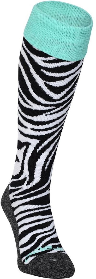 Brabo bc8300c chaussettes zebra chaussettes de sport unisexes - noir blanc