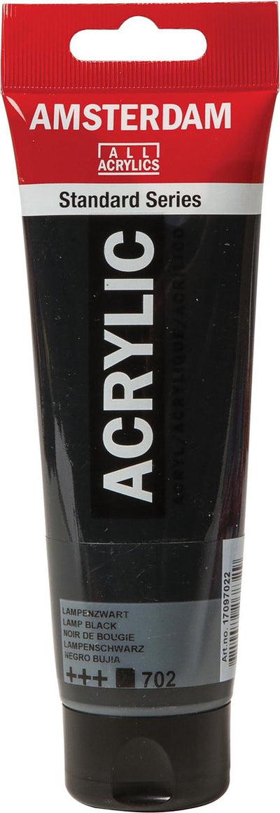 Amsterdam série standard peinture acrylique tube 120 ml noir lampe 702