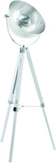 Lampadaire Eglo covaleda - e27 - 164 cm - trépied - blanc argent