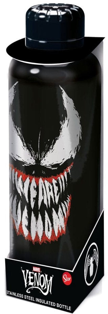 Stor marvel - venin - bouteille d'eau en acier inoxydable - visage de venin - 500 ml -