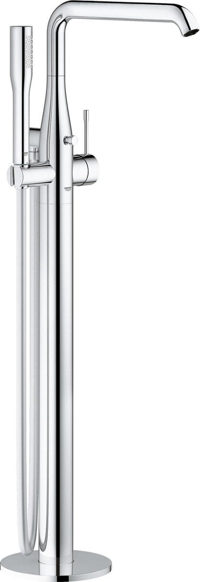 Nouveau robinet de bain Grohe essence - sur pied - avec set de douche - pièce d'installation exclusive - chrome