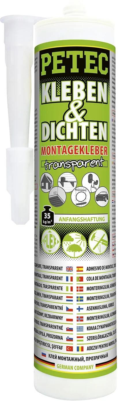 Petec adhésif de montage adhésif d'étanchéité adhésif de montage 290ml transparent