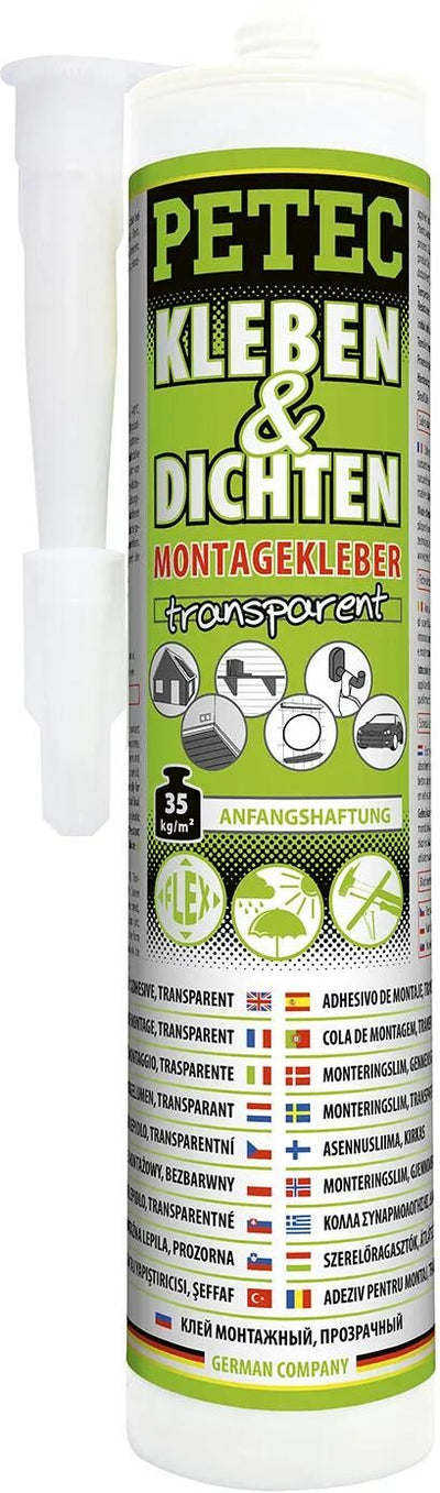Petec adhésif de montage adhésif d'étanchéité adhésif de montage 290ml transparent