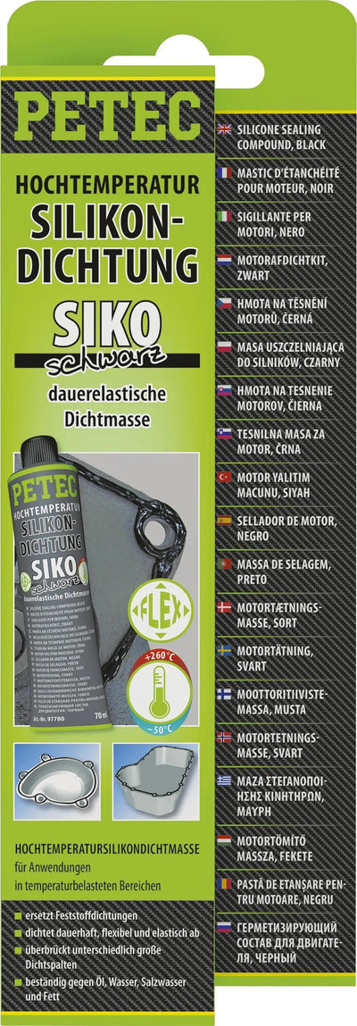 Petec Silicone Seals a 70 ml de noir