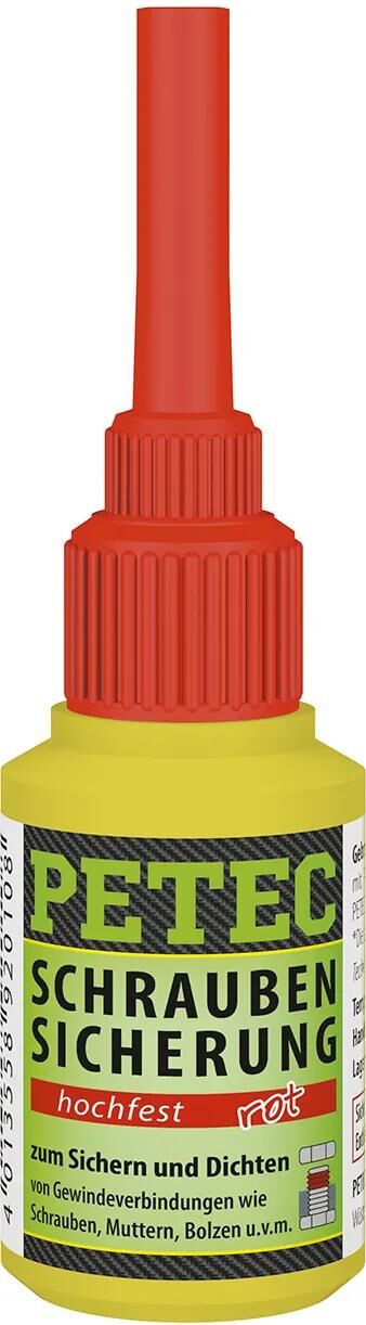Rétention de vis Petec 10g rouge haute résistance