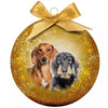 Bouettes de cadeaux de Noël Grosted Deckel Gold