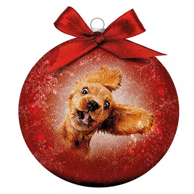 APPOSSIONNES CADEAUX BALLE de Noël Grossed Crazy Dog Red