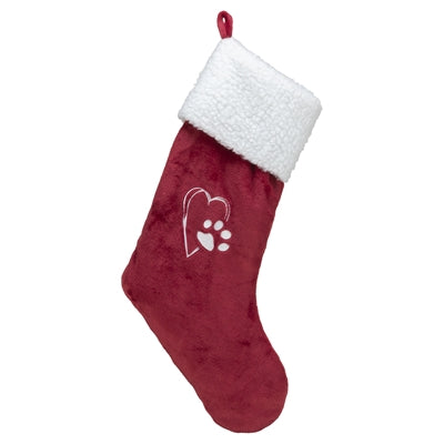 Trixie Noël chaussette de Noël en peluche rouge blanc