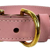Chien de col sazzz braveheart en cuir rose