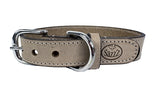 Chien de col sazzz nomade vintage en cuir beige - afbeelding 1
