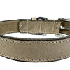 Chien de col sazzz nomade vintage en cuir beige