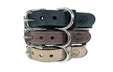 Chien de col sazzz nomade vintage en cuir beige - afbeelding 3