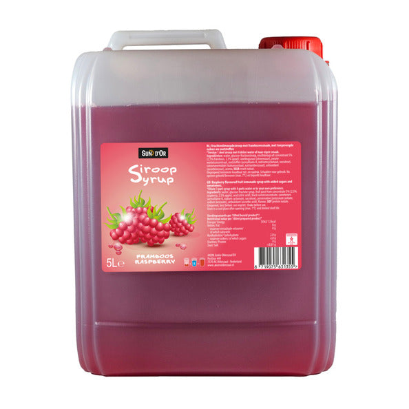 Sirop de limonade aux fruits Sun d'or framboise (5 litres)