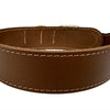 Chiens de collier de sazzz selle en cuir pionnière marron