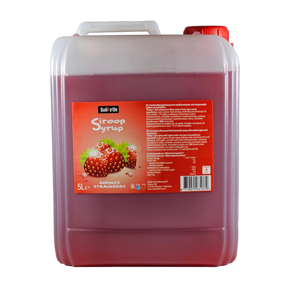 Sirop de limonade aux fruits Sun d'or fraise (5 litres)