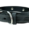 Collier Sazzz chien boho trésor pierre vintage en cuir anthracite
