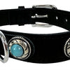 SAZZZ Collar Dog Adventure Stone Le cuir noir