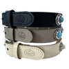 SAZZZ Collar Dog Adventure Stone Le cuir noir