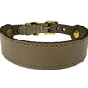 Chiens de col sazzz chérie en cuir taupe