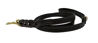 Sazzz chien ceinture passion tressée en cuir foncé marron foncé