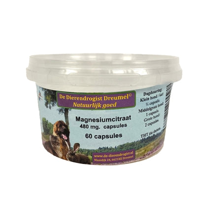 Capsules de citrate de magnésium drogiste animal