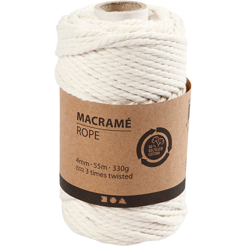 Crétiv Company Macrame Cord Off-White, 55m