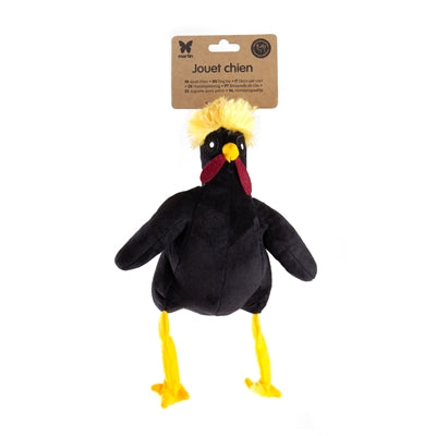 Martin Dog Toys Haan en peluche noir recyclé