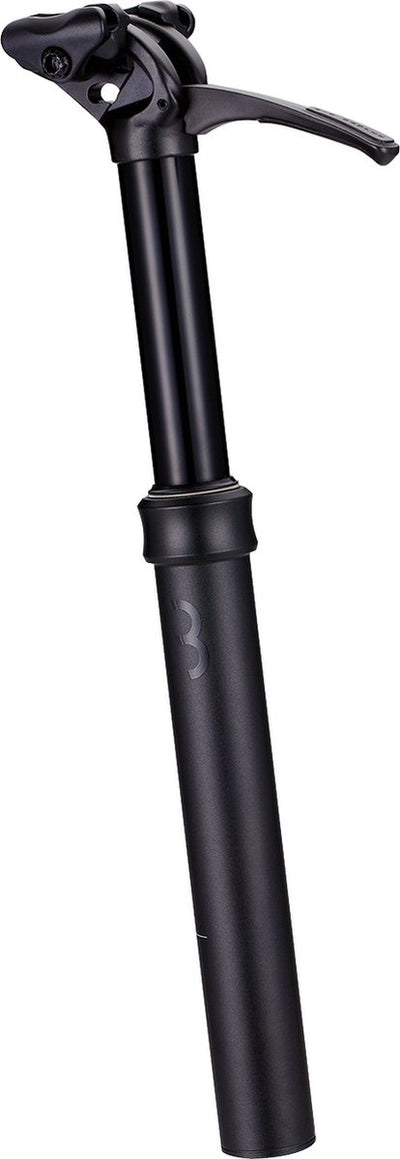 Bbb guidon de vélo tige de selle réglable 31,6 mm - tige de selle télescopique - tige de selle vtt avec levier - 360 mm - déport : 15 mm - noir - bsp-52