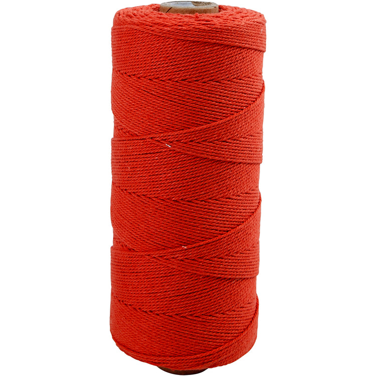 Cordon Macramé Company, L: 315 m, épaisseur 1 mm, qualité mince 12 12, rouge, 220 g 1 balle