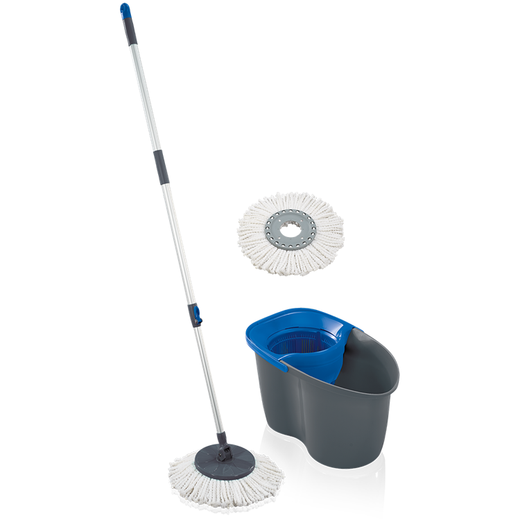 Leifheit 1063347 - serpillière à disque rotatif bleu | 1 pièce