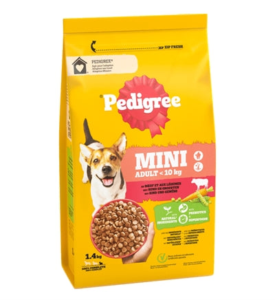 Pedigree adulte mini avec boeuf et légumes