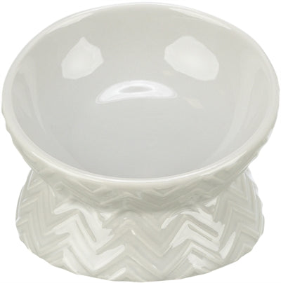 Bol de nourriture surélevée de trixie bol à eau en céramique léger taupe