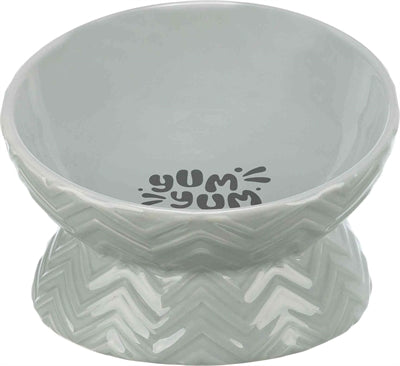 Bol de nourriture surélevée de trixie bol d'eau en céramique gris