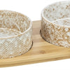 Trixie Ensemble d'alimentation du seau d'eau en céramique Bamboo White Nature