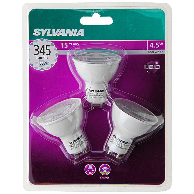Sylvania 1051060 - réfléchi es50 v3 5w 345lm 840 36°bl 3 | 6 pièces