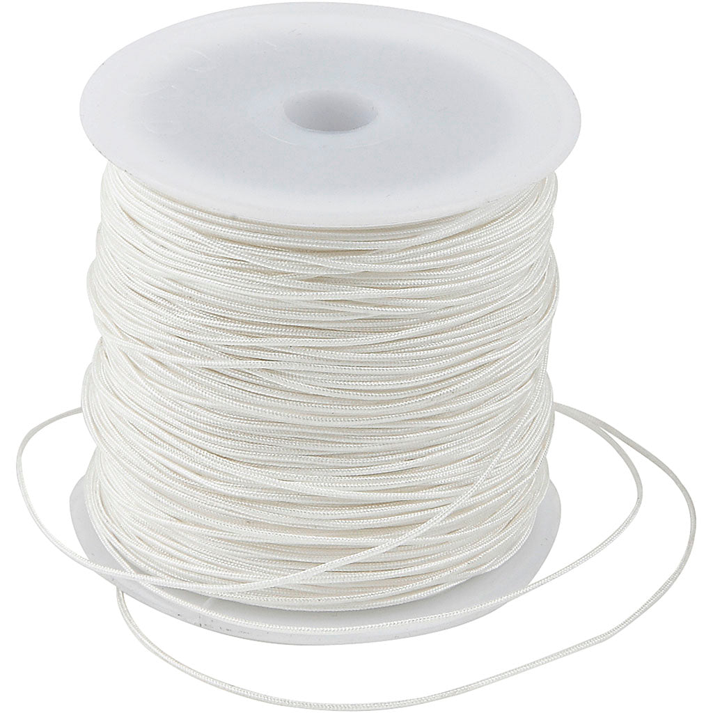 Crétiv Company Polyester Cord blanc 1 mm, 50m