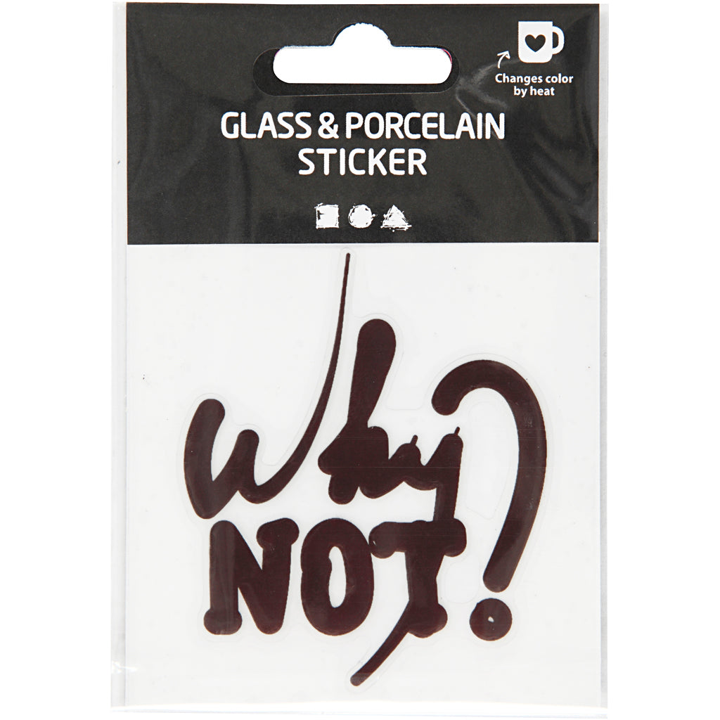Autocollant en verre et porcelaine, 1 pièce