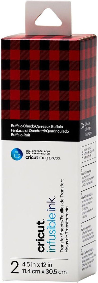 Feuille de transfert d'encre infusible Cricut Joy rouge, noir