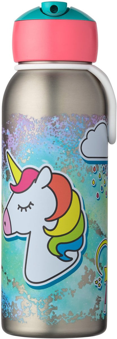 Mepal Gourde isotherme flip-up campus - 350 ml - 12 heures froides 4 heures chaudes - gourde avec paille pour enfant - licorne