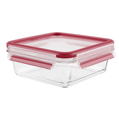 Tefal k30103 master seal glass food container 0.9l red