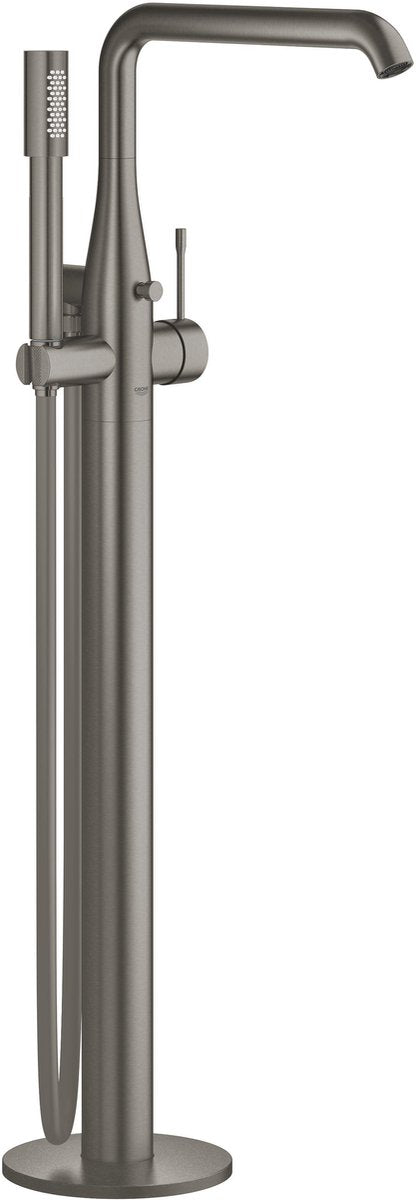 Nouveau mitigeur de bain Grohe essence - autoportant - avec set de douche - sans pièce d'installation - graphite dur (anthracite mat)
